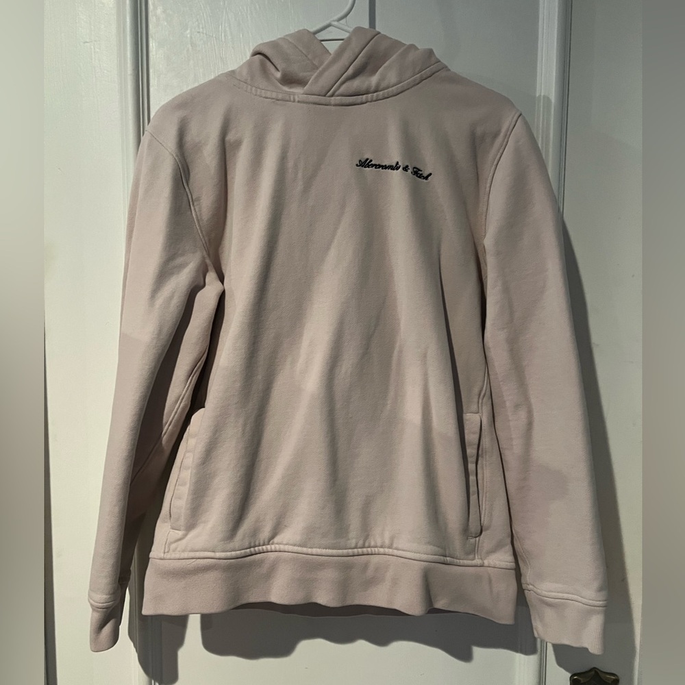 Abercrombie & Fitch Hoodie Sweatshirt Women’s Size Small Light Pink Logo Soft